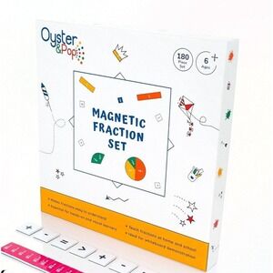Oyster&Pop Magnetic Fraction Tiles & Circles - 180pcs Rainbow Math Manipulatives